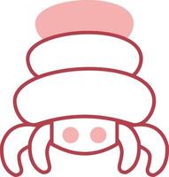 Hermit Crab Solid Two Color Icon vector