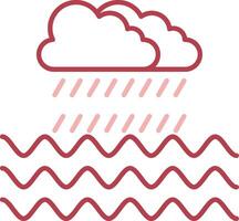 Rain Solid Two Color Icon vector