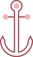 Anchor Solid Two Color Icon vector