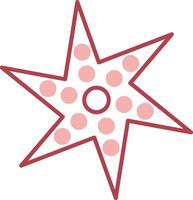 estrella de mar sólido dos color icono vector