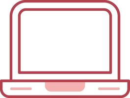 Laptop Solid Two Color Icon vector