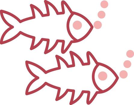 Codfish Solid Two Color Icon vector