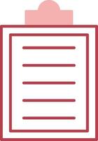 Clipboard Solid Two Color Icon vector