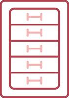 Cabinet Drawer Solid Two Color Icon vector