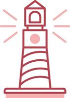 Lighthouse Solid Two Color Icon vector