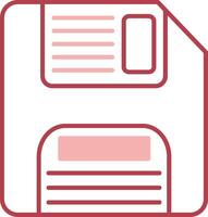Floppy Disk Solid Two Color Icon vector