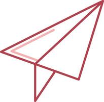 Paper Plane Solid Two Color Icon vector