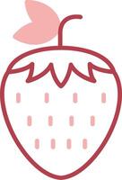 Strawberries Solid Two Color Icon vector
