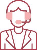 Customer Service Solid Two Color Icon vector