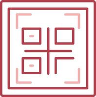 Qr Code Solid Two Color Icon vector