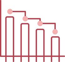 Bar Graph Solid Two Color Icon vector