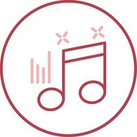 Musical Note Solid Two Color Icon vector