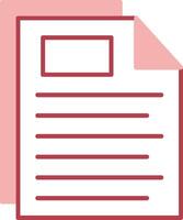 Document Solid Two Color Icon vector