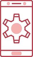 Setting Solid Two Color Icon vector
