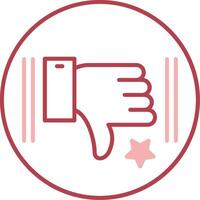 Dislike Solid Two Color Icon vector