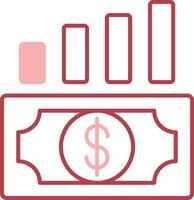 Money Growth Solid Two Color Icon vector