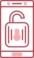 Unlock Solid Two Color Icon vector