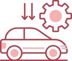 Car Settting Solid Two Color Icon vector