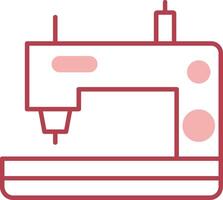 Sewing Machine Solid Two Color Icon vector