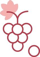 Grapes Solid Two Color Icon vector