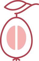 Loquat Solid Two Color Icon vector