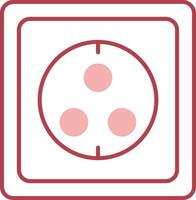 Wall Socket Solid Two Color Icon vector
