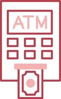 Atm Machine Solid Two Color Icon vector