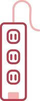 Power Strip Solid Two Color Icon vector
