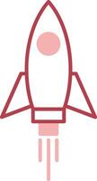 Rocket Solid Two Color Icon vector