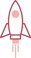 Rocket Solid Two Color Icon vector