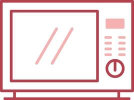 Microwave Solid Two Color Icon vector