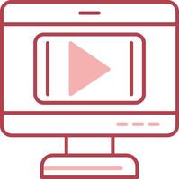 Video Player Solid Two Color Icon vector