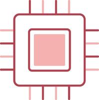 circuito tablero sólido dos color icono vector