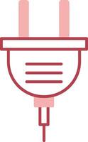 Power Plug Solid Two Color Icon vector