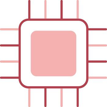 Cpu Solid Two Color Icon vector