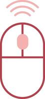 Wireless Mouse Solid Two Color Icon vector