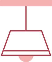 Ceiling Lamp Solid Two Color Icon vector