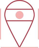Location Solid Two Color Icon vector