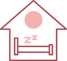 dormir sólido dos color icono vector