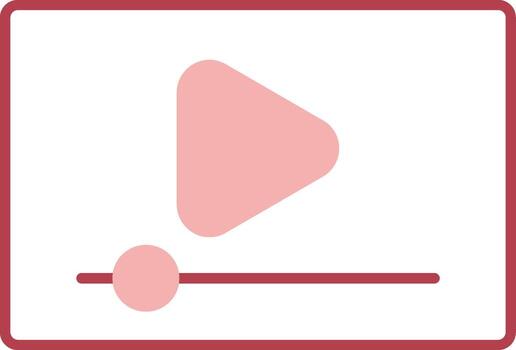 vídeo sólido dos color icono vector