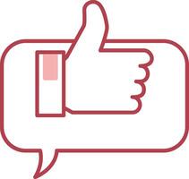 Positive Comment Solid Two Color Icon vector