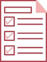 Checklist Solid Two Color Icon vector