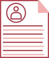 Curriculum Vitae Solid Two Color Icon vector