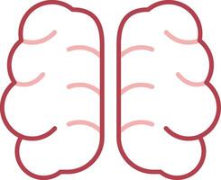 brain Solid Two Color Icon vector