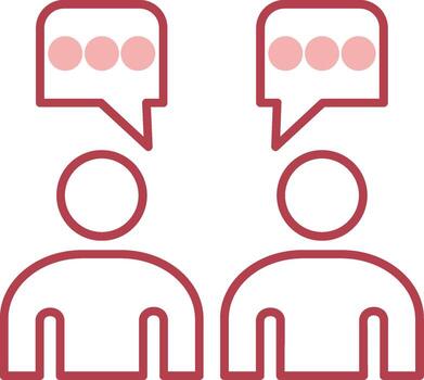 Talking Solid Two Color Icon vector