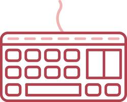 keyboard Solid Two Color Icon vector