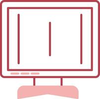 Monitor Solid Two Color Icon vector