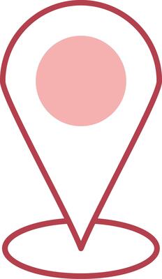 Starred Location Solid Two Color Icon
