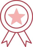 Badge Solid Two Color Icon vector