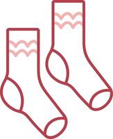 Pair of Socks Solid Two Color Icon vector